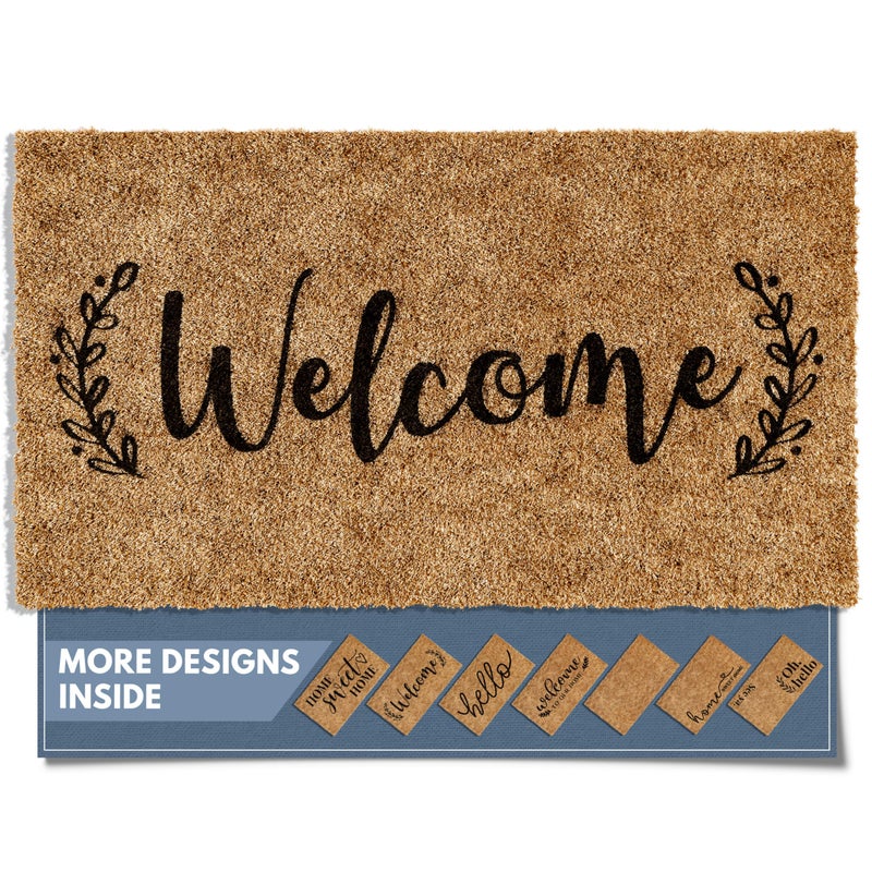 Barnyard Designs Doormat Welcome Mat for Outdoors, Large Front Door Entrance Mat, Brown (Welcome, 30x17) - Image 1